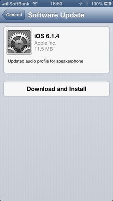 iOS6.1.4 Update