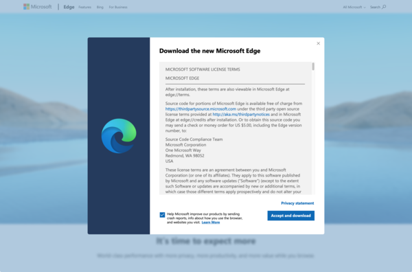 Microsoft Edge for macOS をインストール