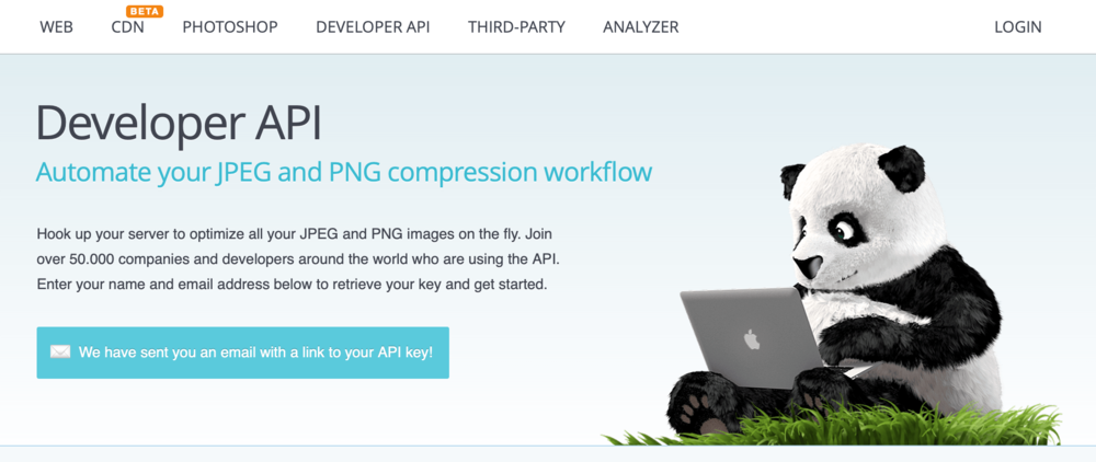 TinyPNG Developer APIの取得