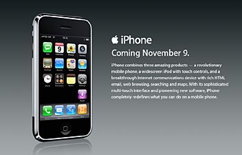 Apple UKが
2007年11月9日にiPhoneを発売